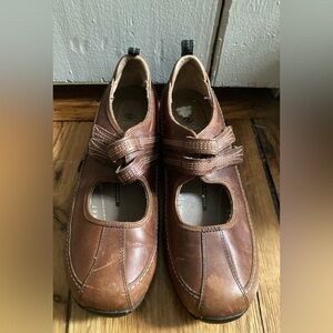 ZARA Serenity Mary Janes Womens Size 9 Brown Natural Leather Driving Moc…